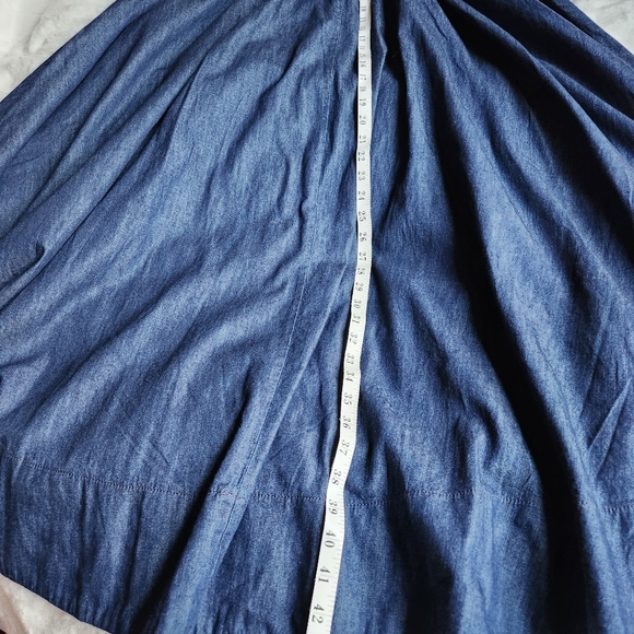 Free People Clean Coastal Denim Set Maxi Skirt Peplum Tank Dark Space Girl Wash - Picture 11 of 13